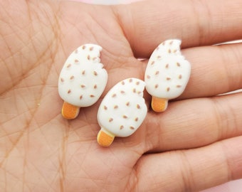 Vanilla Chocolate Sprinkle Popsicle Icecream Kawaii Embellishment Cabochon Flat Back