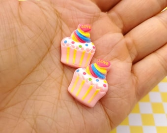 Kawaii Cupcake Embellishment Cabochon Flat Back