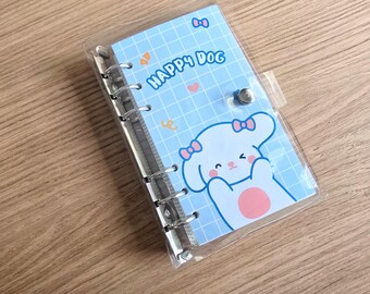 Happy Dog Binder Notebook Diary (A6 Size)