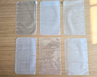 A6 Binder Inserts (Plastic Pouch Inserts)