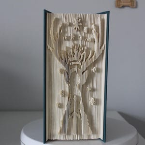 Throne of Glass Book Art: Stag & Sword Folded Book Sculpture