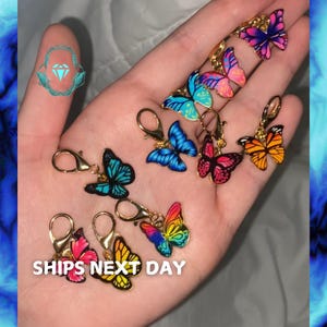 Stainless Steel Butterfly Keychain | Elegant Gold Butterfly Charm | Nature-Inspired Aesthetic Keyring | Gift for Her