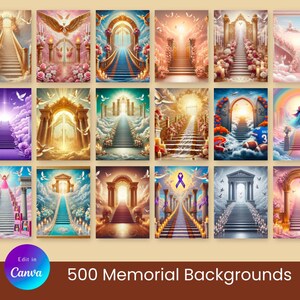 500 Memorial Backgrounds – Digital Tribute Backgrounds for Memorial Shirts, Posters & Obituaries