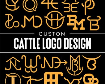 Custom Cattle Brand Design Service, Ranch Logo Design, Livestock Brand Design, Western Cattle Logo, Brand Digitization, Farm Branding Iron