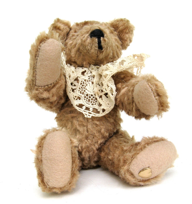 vintage mohair teddy .. vintage artisan hand made teddy bear
