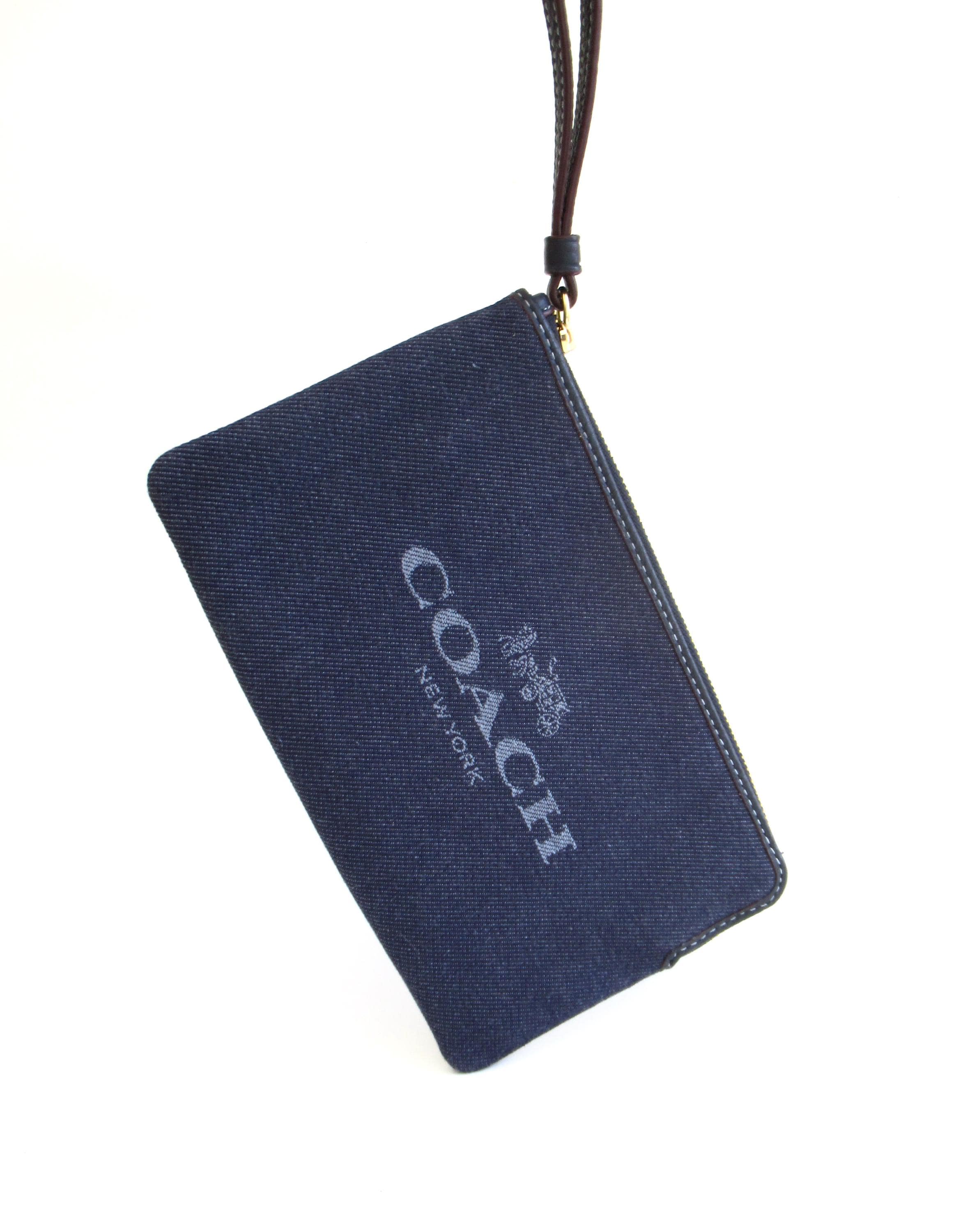 財布 Y2K Vintage Coach Long Wallet Denim Blue Vintage y2k coach purses ♡ | 2000s Vintage Coach denim wallet