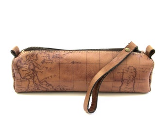 Italian leather compact  baguette    ...  long zip pouch  ...   slim zip wristlet  ...   made in Italy  ...  Italian map