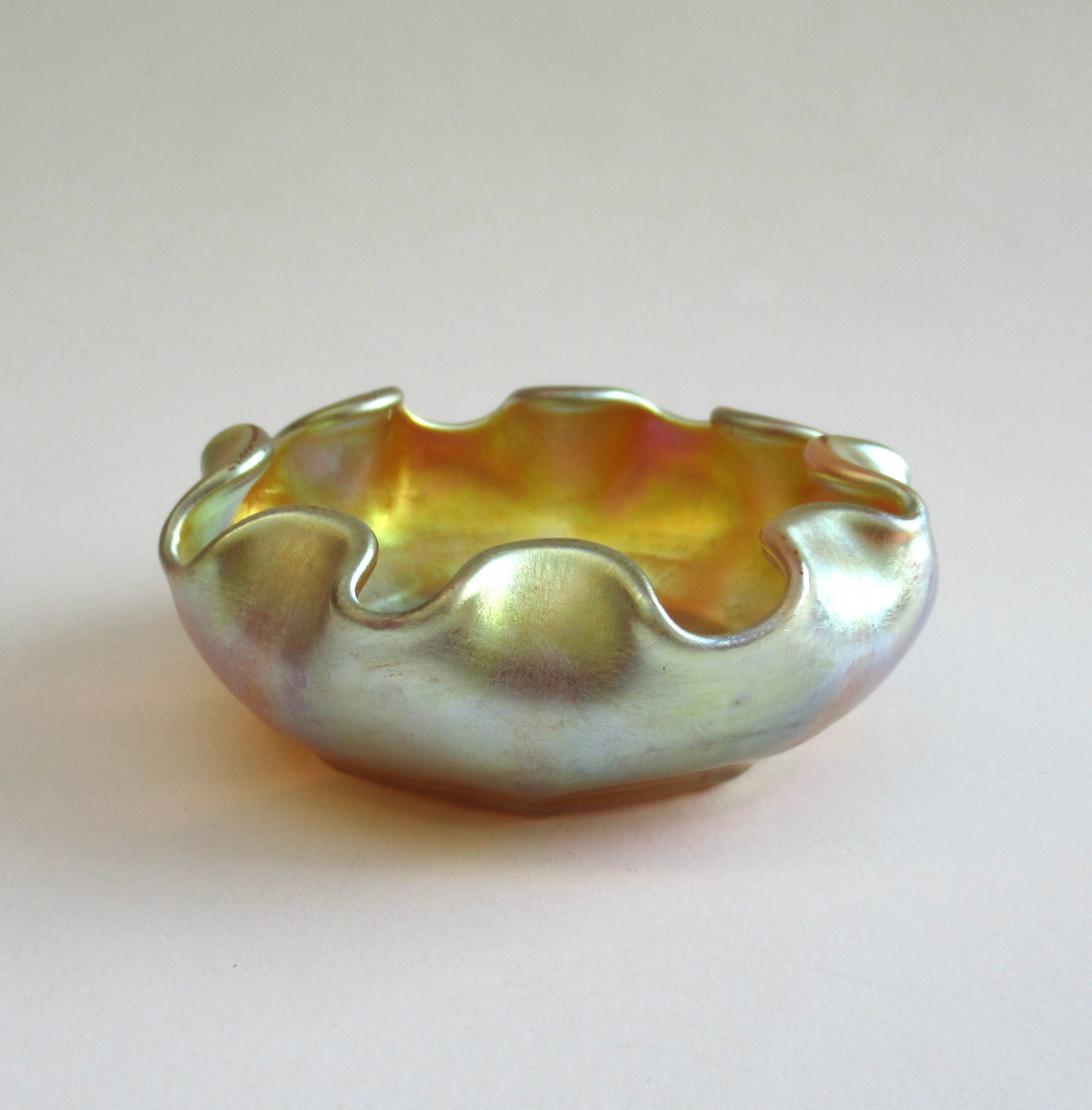 LCT Louis Comfort Tiffany Favrile Glass  Master Salt