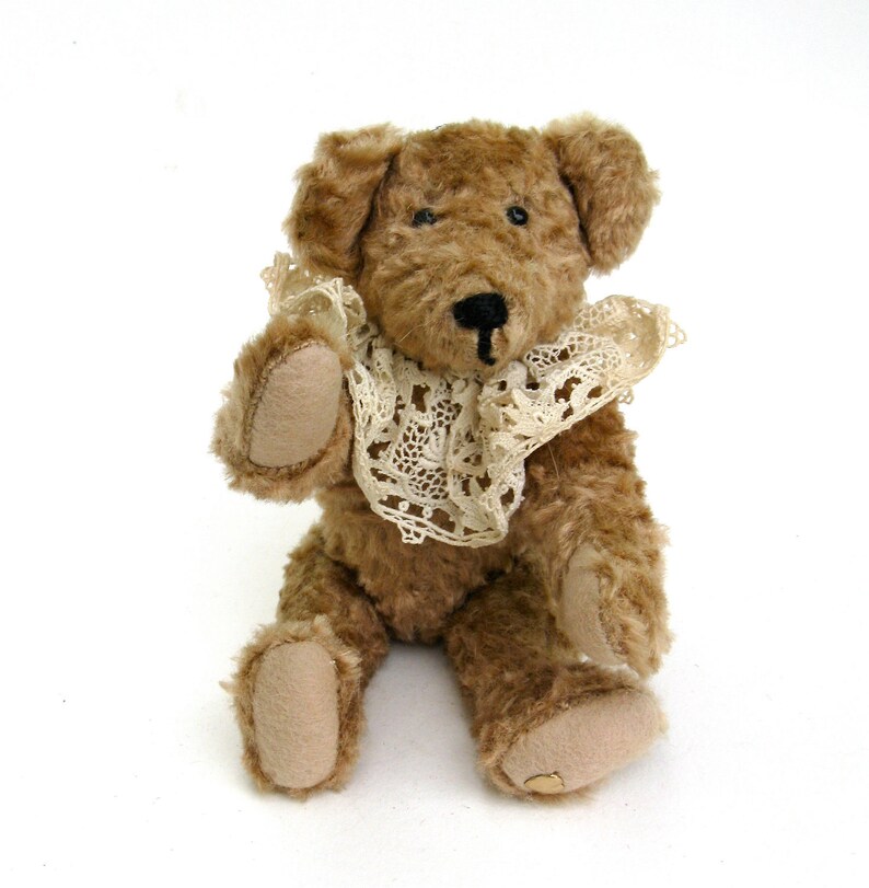 vintage mohair teddy .. vintage artisan hand made teddy bear