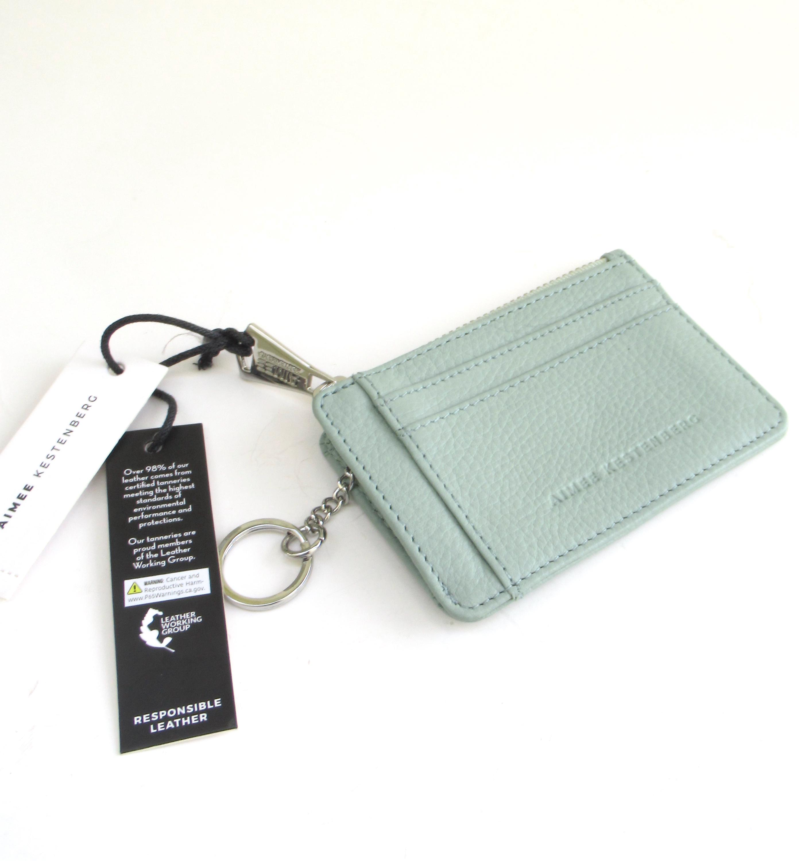 Aimee Kestenberg Leather Keychain Coin Purse ... Pale Teal  display picture 1