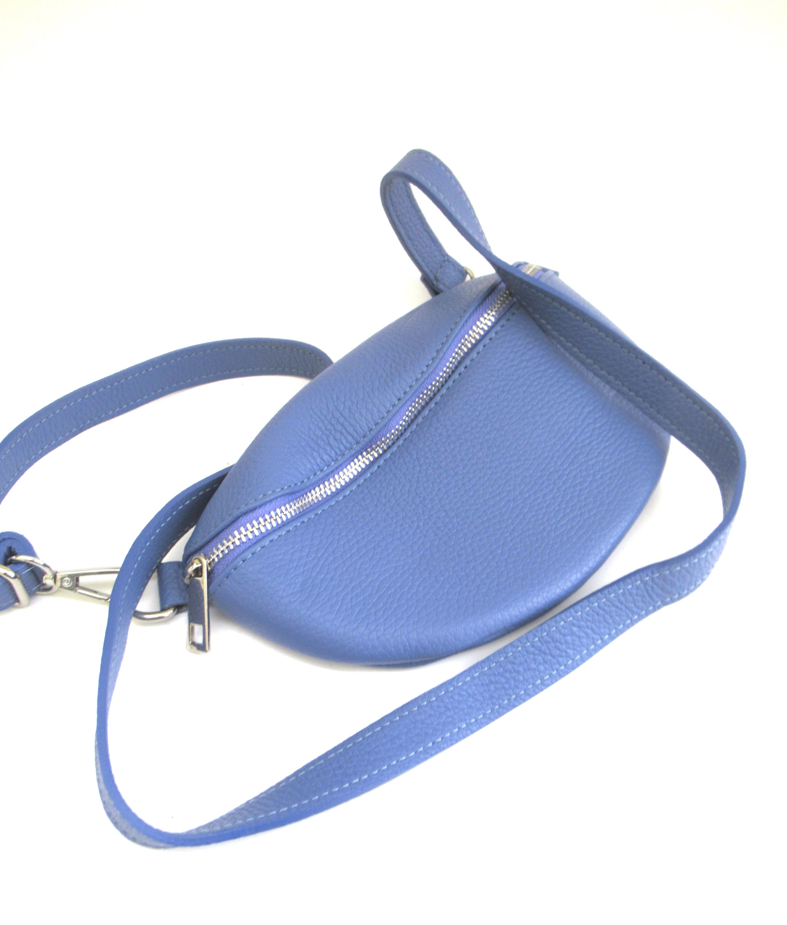 light blue leather adjustable bag strap crossbody bag strap shoulder bag  strap