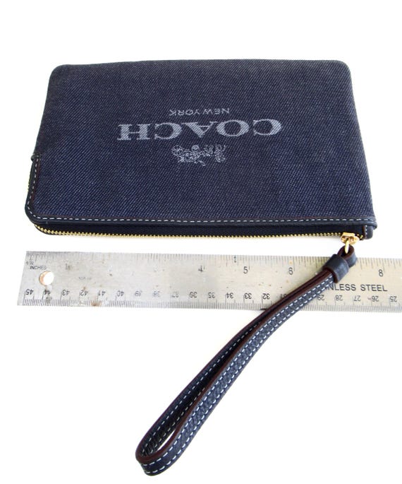 希少✨Y2K Vintage Coach Long Wallet Denim Vintage y2k coach purses ♡ | 2000s Vintage Coach denim wallet