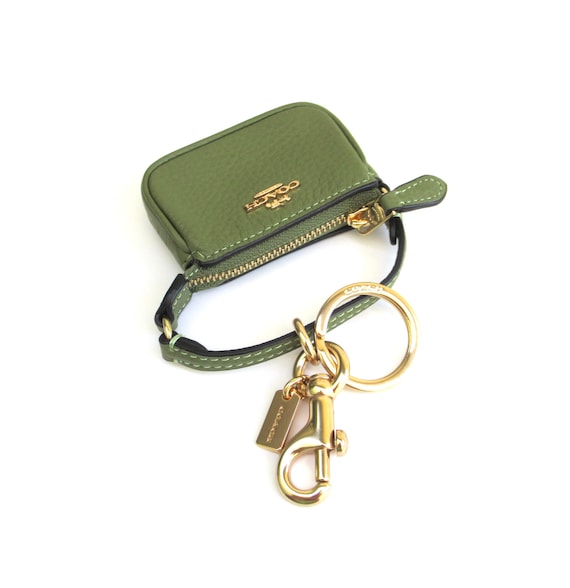 Petite Coach Leather Bag Key Chain  Nolita Bag Charm  