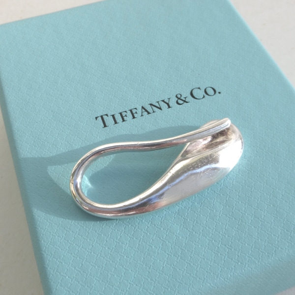 rare vintage Tiffany & Co  elsa peretti  teardrop money clip  ...   sterling silver  ...    iconic