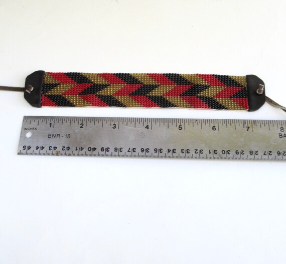 African  statement bracelet  ...   chevron geomet… - image 5