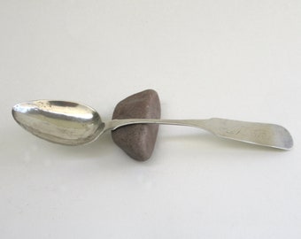 vintage coin silver spoon   ...   N Harding  ...   Boston ...   charming antique spoon circa 1825