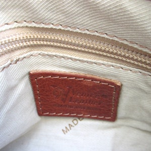 Italian leather compact wristlet bag ... brown ... sturdy washed leather ... wristlet pouch ... made in Venice Italy image 3