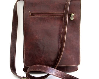 Italian leather shoulder messenger  bag   ...  large Italian crossbody flap bag   ...  hand  made in florence Italy ... unisex