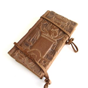 handmade Italian leather journal  ...  amazing book  ...   hand made paper  ...  made in Florence  Italy