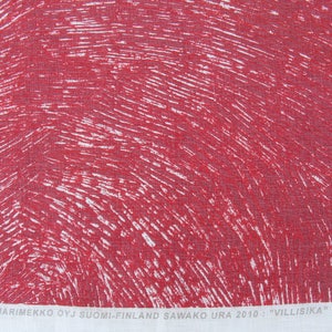 marimekko fabric  yardage ...  Villisika  ...  Sawako Ura ...  4 yards   ...   abstract linear   ...   red linen