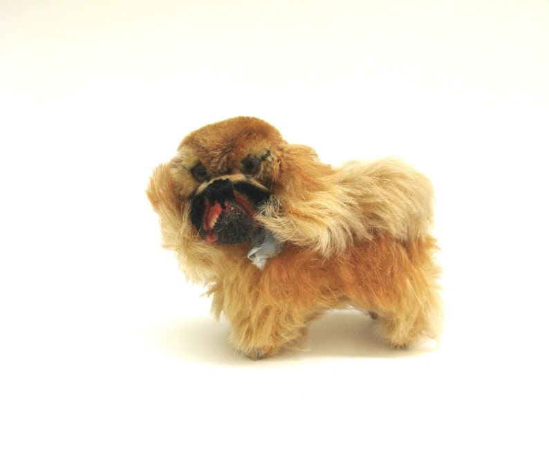 peky original vintage steiff mohair pekinese ... vintage german dog ... made in germany image 1