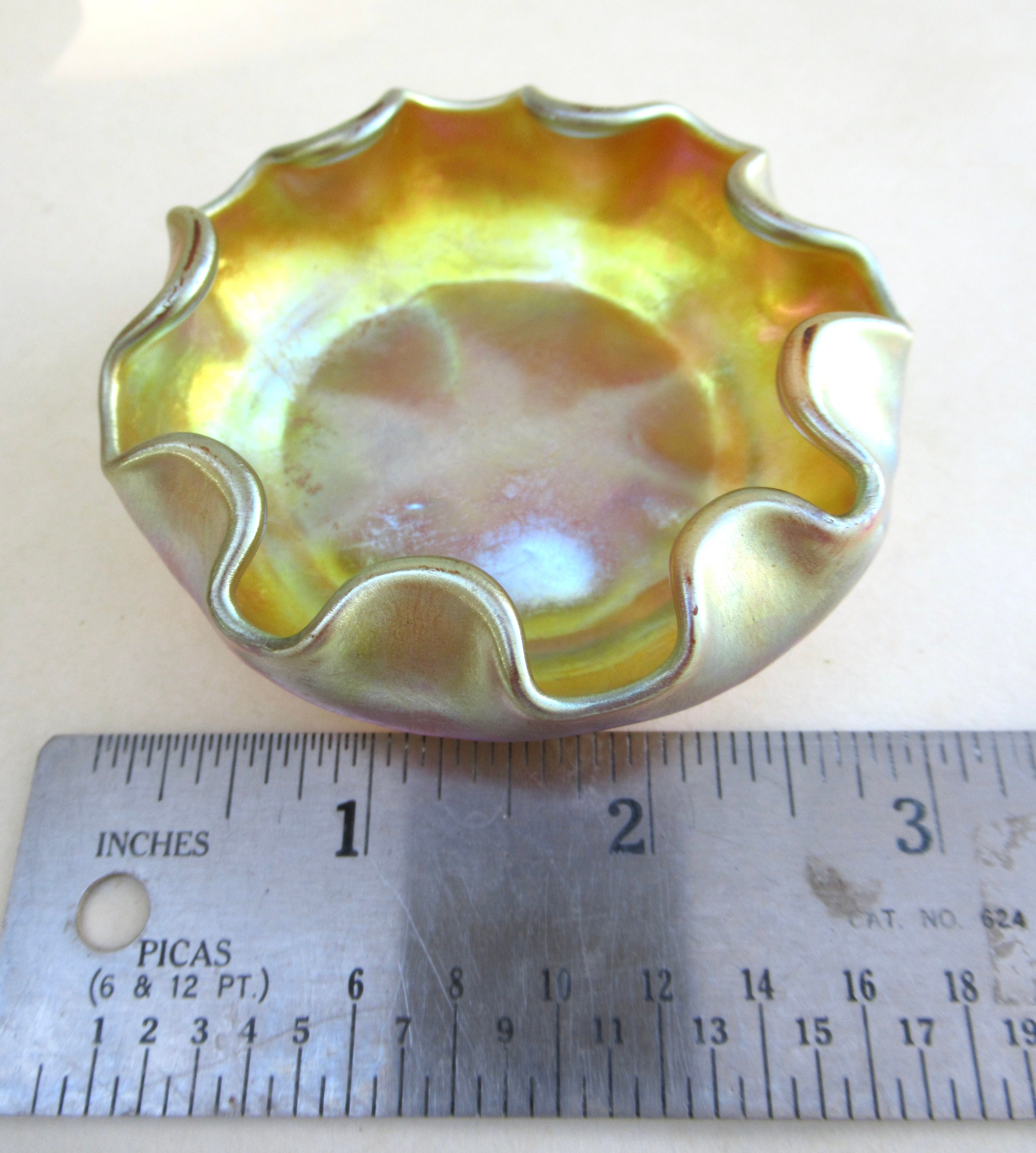 LCT Louis Comfort Tiffany Favrile Glass  Master Salt