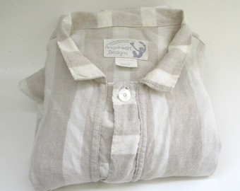 vintage classic Angelheart Designs top  ...   linen tunic  ...  Jeanne Engelheart original New York City