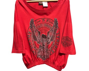 Vintage Harley Davidson crop top size: XL