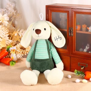 Peluche lapin personnalisée - Nom personnalisé de lapin pour les enfants, cadeau pour bébé, peluche douce