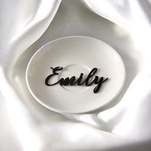 Etiquetas de nome de madeira personalizadas – Cartões de lugar personalizados para casamento, festa, decoração de mesa, configurações de nome de convidado