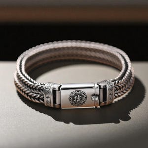 925 Solid Sterling Silver Handwoven Heavy Bracelet – Retro Men’s Jewelry – Bold Unisex Charm Bangle – Certified Silver Accessory