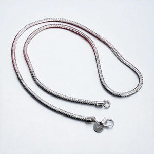 925 Sterling Silver Snake Chain Necklace – 1MM to 3MM – 40–75cm Unisex Solid Silver Chain for Pendant – Minimalist Jewelry Gift