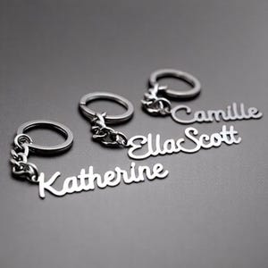 Personalisierte Name Tag Schlüsselanhänger, Edelstahl Geschenk