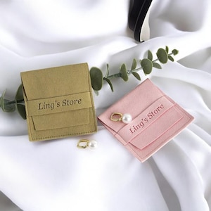 Custom Microfiber Jewelry Pouch Personalized Gift Bags for Earings Rings Bracelets Wedding Favor Bags for Guests 50/100Pcs Bulk Logo Pouches
