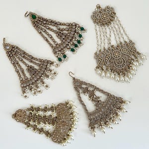 Superbe jhumar pakistanais/mariée jhumar/mariée pasaa/jhoomar/bijoux AD inversé/passa/polki kundan jhoomer/indian passa/hijab passa/jhumar