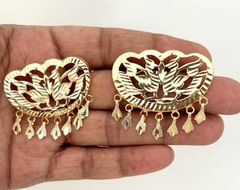 Gold Plated Jadau Clips/Pins: Traditional Indian/Pakistani Weddings Hair accessories/ 9 Designs