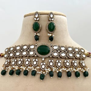 Gorgeous monzonite kundan choker set/Indian kundan Polki choker/Celebrity Kundan Jewellery/moissanite choker set/premium wedding choker set