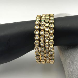 Indian kundan Bangles/Indian kada/Rajwadi Kundan karey/Indian wedding jewelry/Pakistani kada/bracelet/pancheli Bangles /kundan polki bangles
