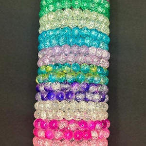 Cracked Glass Beaded Bracelet