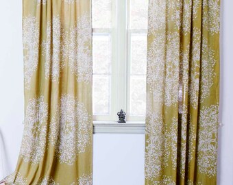Yellow Curtains Etsy