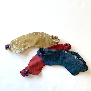 Sustainable Eye Mask / eco friendly Gifts / plastic free / Upcycled / conscious gifts under 10 / Sleep Well - Made from Waste Fabric