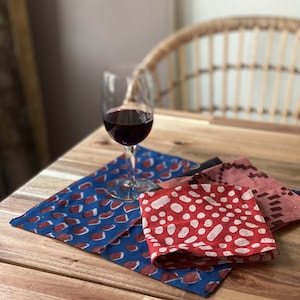 Cocktail 8X8 cloth organic napkins, beverage cotton napkins party eco friendly napkins small colorful, set of 4 cocktail napkins - cheers