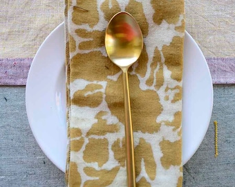 Mustard yellow gold cotton napkins cloth dining napkins tropical cocktail wedding deco linen Home organic cotton tabletop decor napkin -YAN