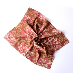 Floral Block Print cloth Napkin set Hand Dyed / sustainable holiday gift house warming / organic cotton table linens - Forget me not
