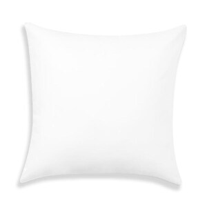 May include: A white square pillow with a soft, smooth texture. The pillow is made of a high-quality fabric and is perfect for adding a touch of comfort and style to any room.