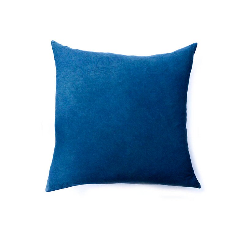 Dark Blue Euro Shams Big 26 Pillow Indigo Navy Cotton Etsy