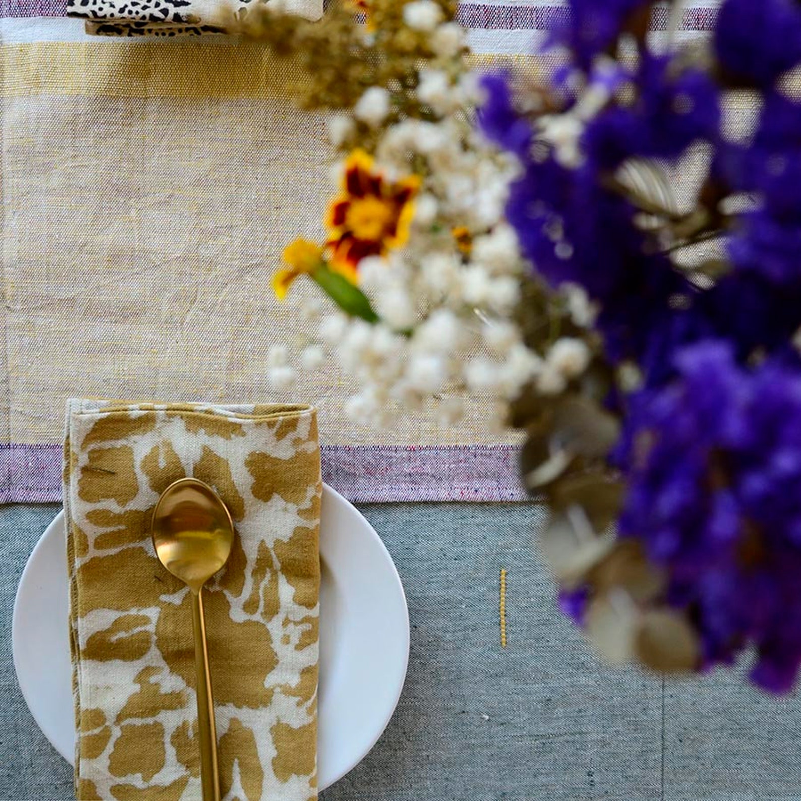 Mustard Yellow Gold Cotton Napkins Cloth Dining Napkins Etsy