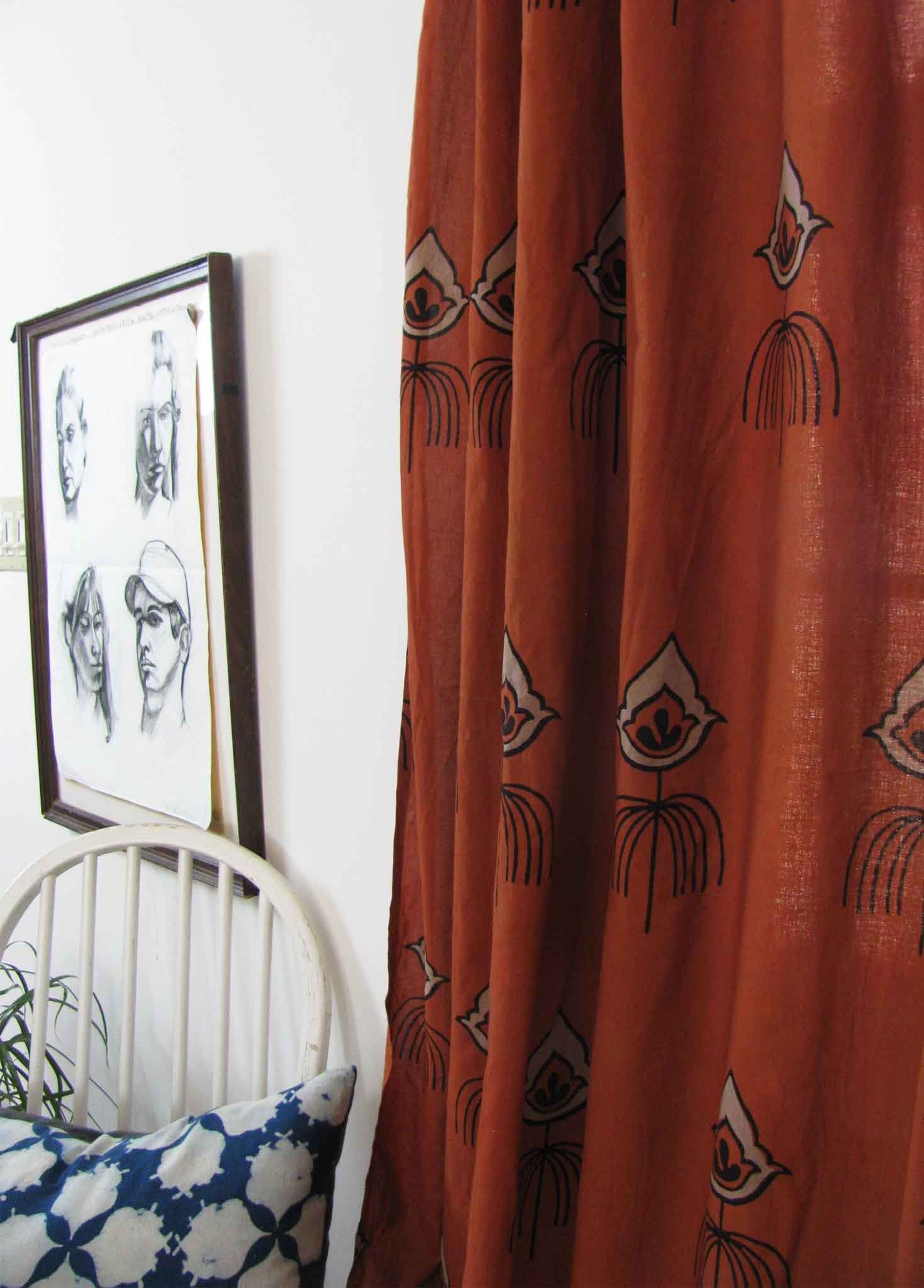 Swatch for Ichcha Block Print Curtains