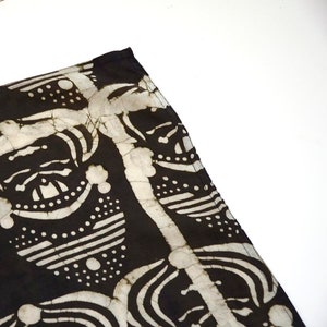 Black Bandana / Soft Cotton Silk Satin Neck Scarf / Plant Dyed Neckerchief / Hand block printed square scarf KATHAK image 6