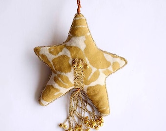 Star Wall Drop Decor, Eco Friendly Textile Hanging, Organic Cotton Home Accent | SAMPLE